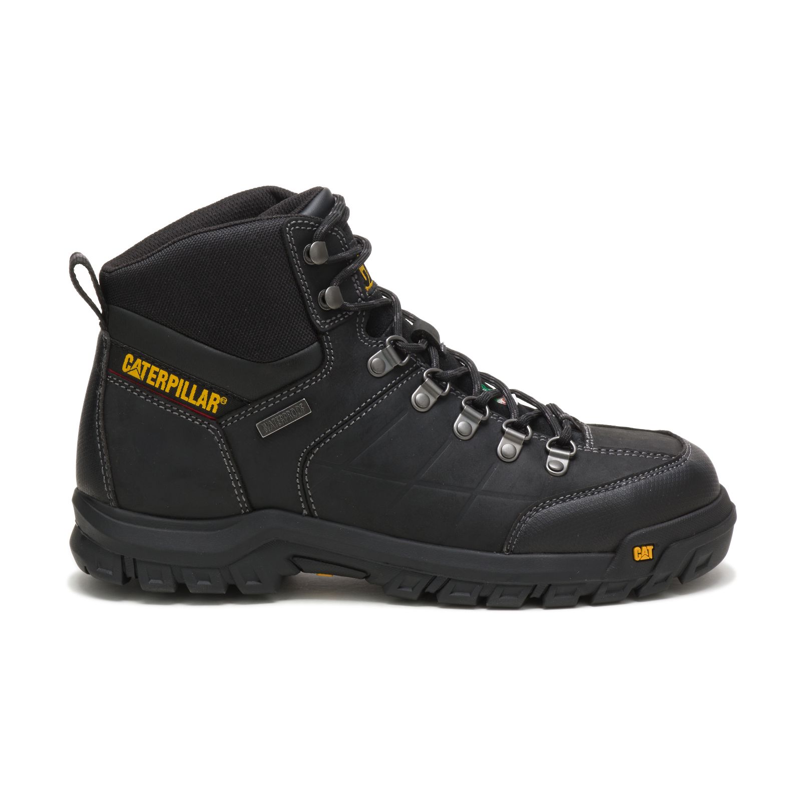 Men's Caterpillar Threshold Waterproof Steel Toe Csa Work Boots Black Ireland GKCA47935